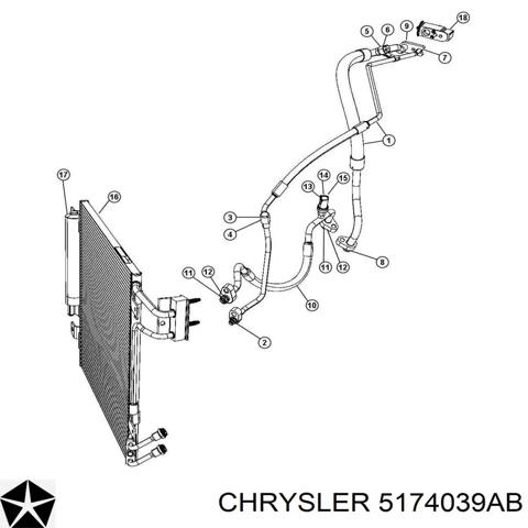 Датчик тиску 5174039AB CHRYSLER