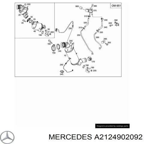 Фільтр системи відпрацьованих газів A2124902092 MERCEDES