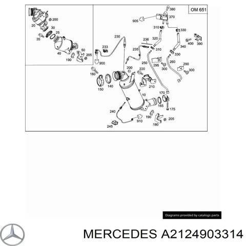 Конвертор-каталізатор A2124903314 MERCEDES