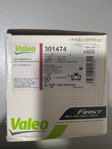 Колодки гальмівні задні, дискові 301474 VALEO