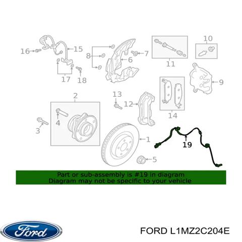 Датчик АБС передній L1MZ2C204E FORD