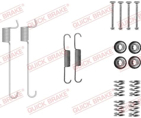 105-0848 quick brake комплект пружинок колодок ручника nissan x-trail 2.0-2.5 01-13 (akebono) 105-0848
