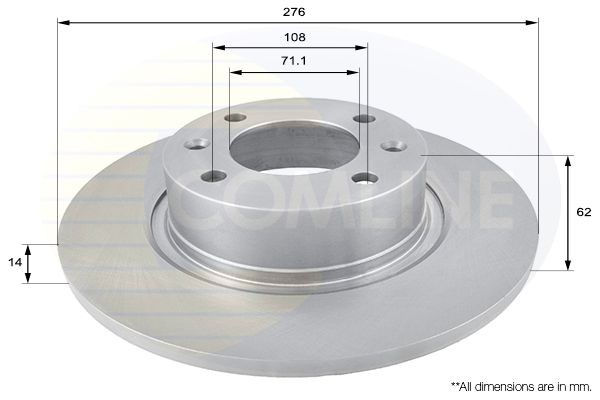 Adc1533 comline - диск гальмівний з покриттям ADC1533