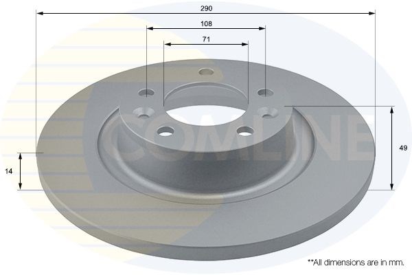 Adc1581 comline - диск гальмівний з покриттям ADC1581