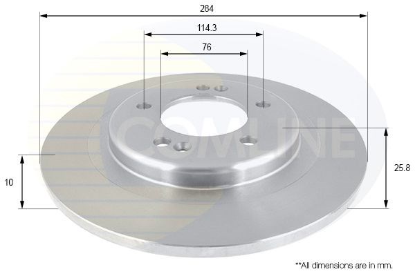 Adc2421 comline - диск гальмівний з покриттям ADC2421