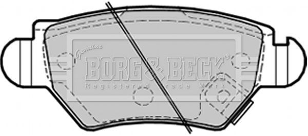 Bbp1687 borg & beck - гальмівні колодки до дисків BBP1687