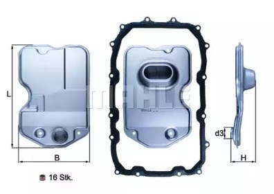 Фільтр масляний коробки передач (акпп) porsche cayenne 955/957 HX160KIT