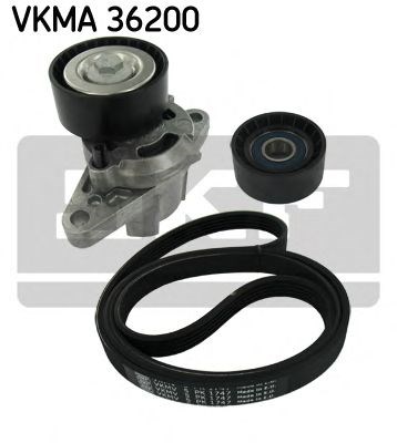 Vkma 36200 skf комплект поликлинових ременів (з роликами) VKMA 36200