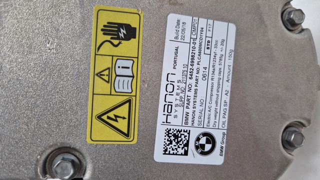 Компресор системи кондиціювання 64526998210 BMW