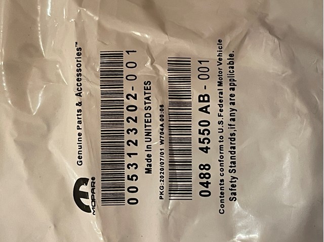 Прокладка колектору впуск 04884550AB CHRYSLER