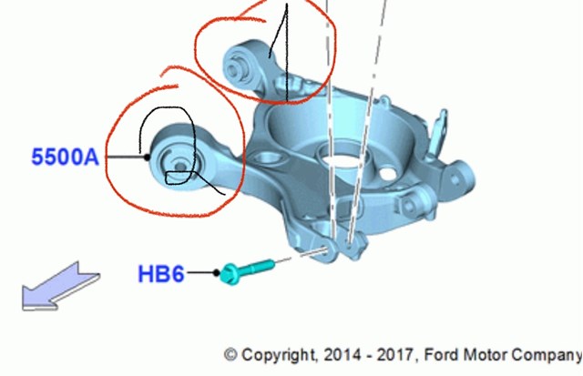 Балансир задній нижній, правий FR3Z5500J FORD