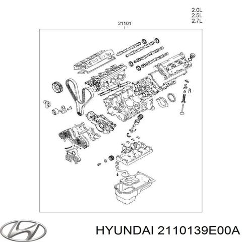 Двигун у зборі 2110139E00A HYUNDAI