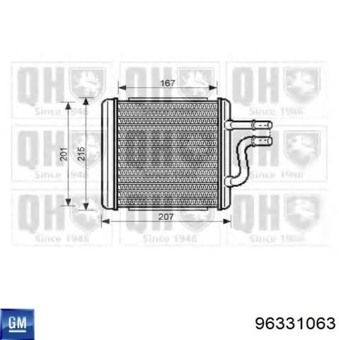 Радіатор обігрівача 96331063 GM