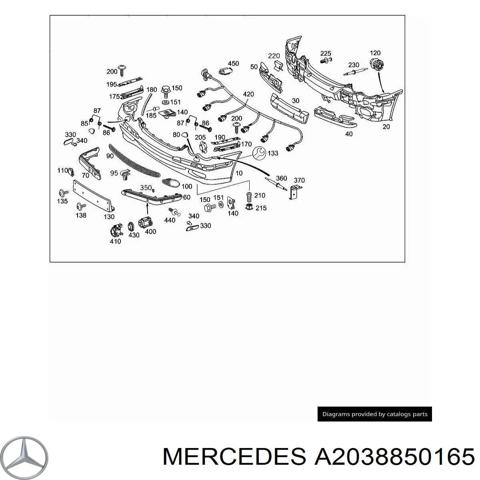 Бампер передній, внутрішня частина A2038850165 MERCEDES