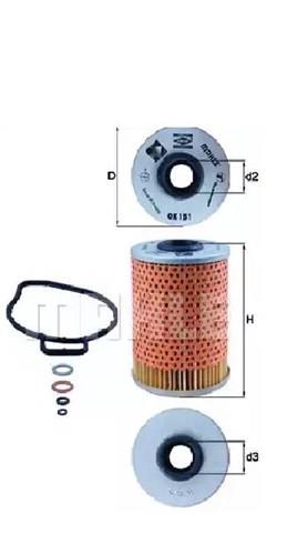 Фільтр масла OX151D MAHLE