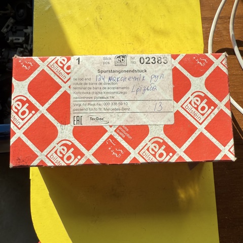 Накінечник рульової тяги, внутрішній 02383 FEBI