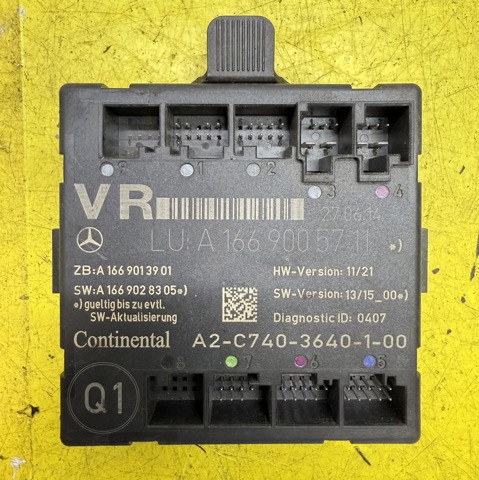 Блок комфорту передніх дверей A1669005711 MERCEDES