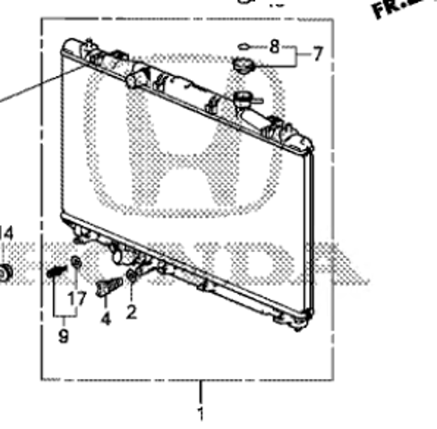 Система охолодження двигуна 190106A0A01 HONDA
