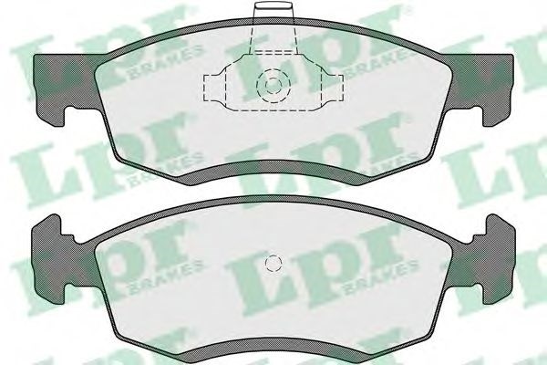 Колодки гальмівні дискові комплект 05P1654 LPR