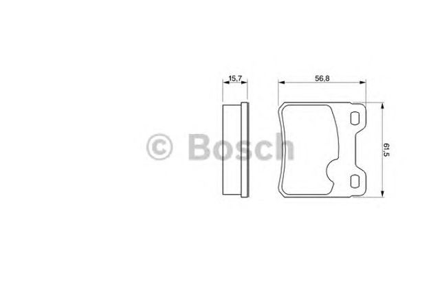 Комплект задніх колодок 0986460955 BOSCH