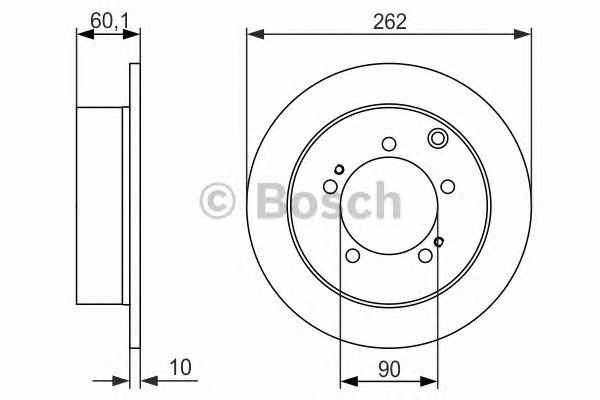 Диск гальмівний задній 0986479603 BOSCH