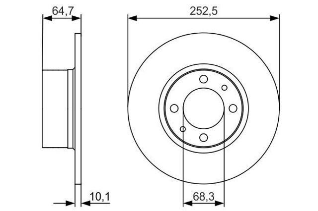 Диск переднього гальма 0986479988 BOSCH