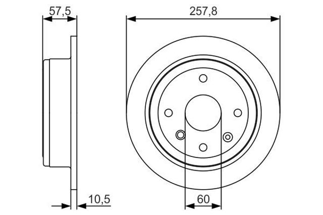Диск гальмівний задній 0986479S08 BOSCH