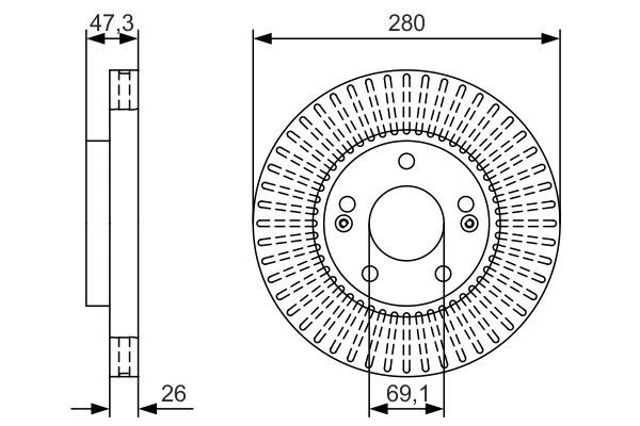 Ротор гальмівний 0986479U10 BOSCH