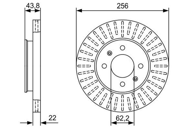 Диск переднього гальма 0986479W05 BOSCH