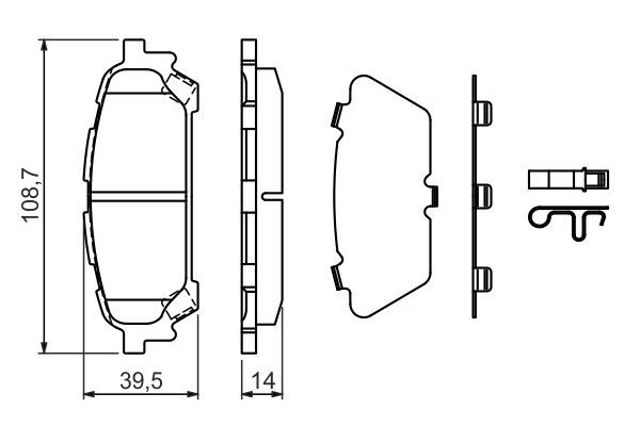 Задні колодки 0986494232 BOSCH