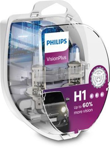 Автолампа h1 12v 55w p14.5s vision +30% (1 шт. в упаковці) 12258VPS2