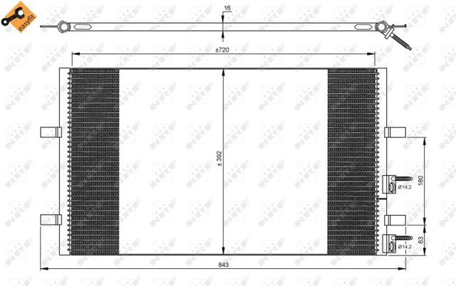 Трубопроводи і радіатор кондиціонера 35846 NRF