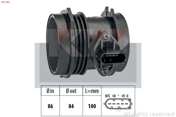 Датчик потоку повітря 491064 KW