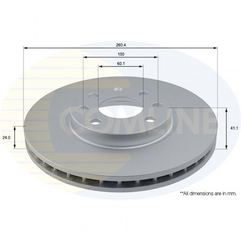 Диск переднього гальма ADC1112V COMLINE