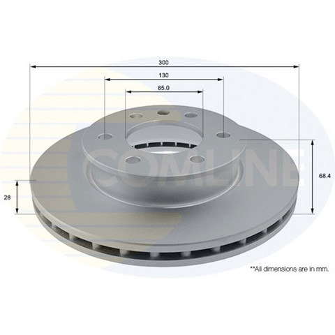 Гальмо дискове переднє ADC1640V COMLINE