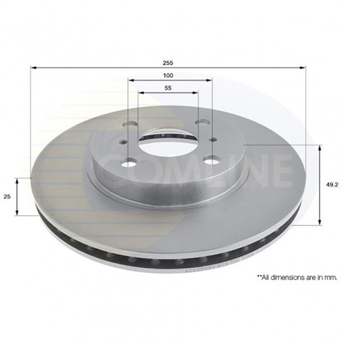 Гальмо дискове переднє ADC2503V COMLINE