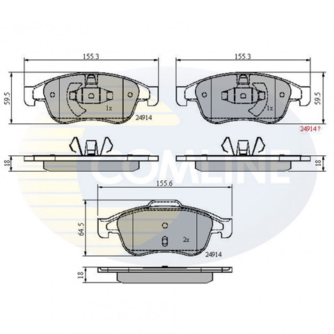 Гальмівні колодки CBP01677 COMLINE