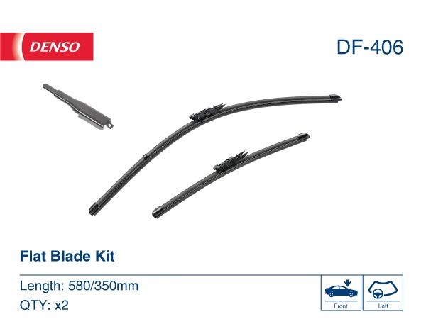Щітка склоочисника лобового скла, водійська DF406 DENSO