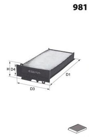 Фільтр салону EKR7104 MECAFILTER