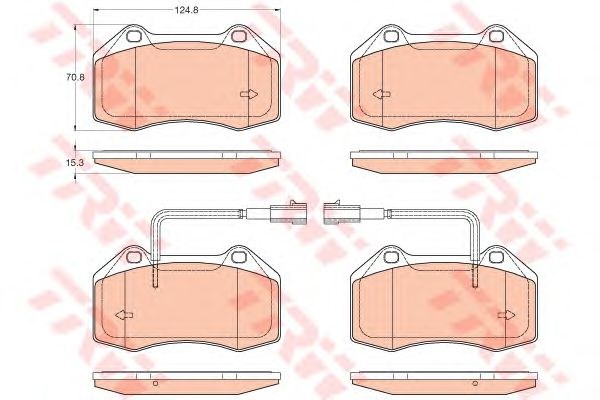Передні гальмівні колодки GDB2045 TRW