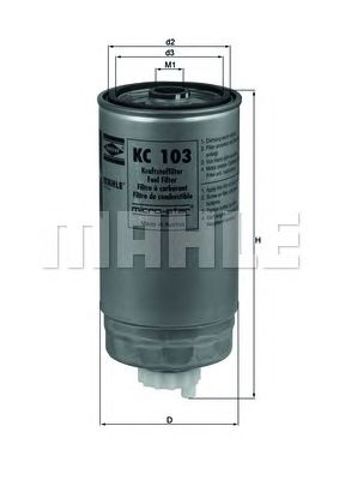 Elg5253 фільтр палива ( аналогwf8179/kc103) KC103