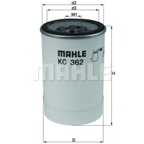 Фільтр тонкого очищення палива KC362D MAHLE