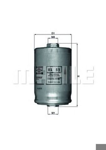 Фільтр паливний audi b4/a4 2.7/a6 97- (бензин) KL51