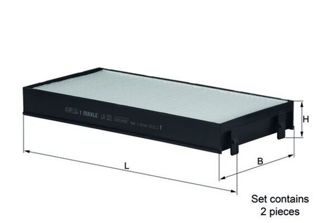 Фільтр салону вугільний LA221S MAHLE