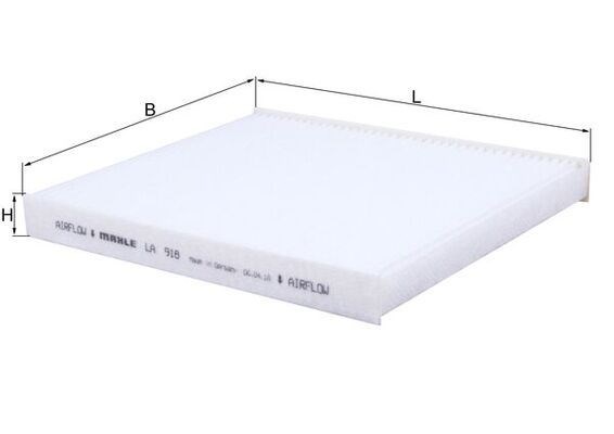 Фільтр, повітря у внутрішній простір LA918 MAHLE