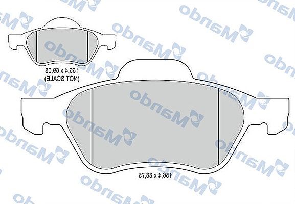Колодки гальмівні передні, дискові MBF015160 MANDO