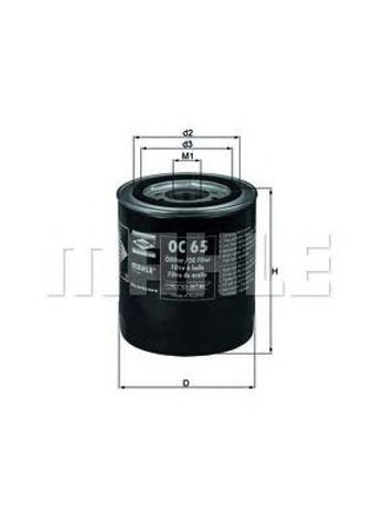 Фільтр масляний двигуна opel frontera 2.3td, omega 2.3td (вир-во m-filter) OC65