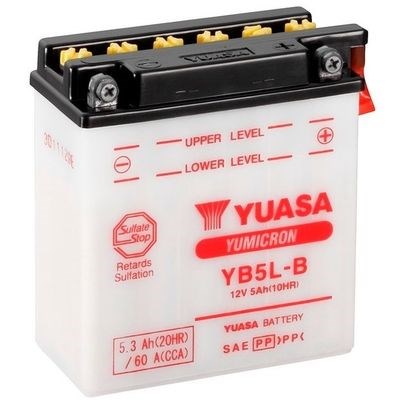 Мото yuasa 12v 5,3ah  yumicron battery yb5l-b(сухозаряжений) YB5L-B