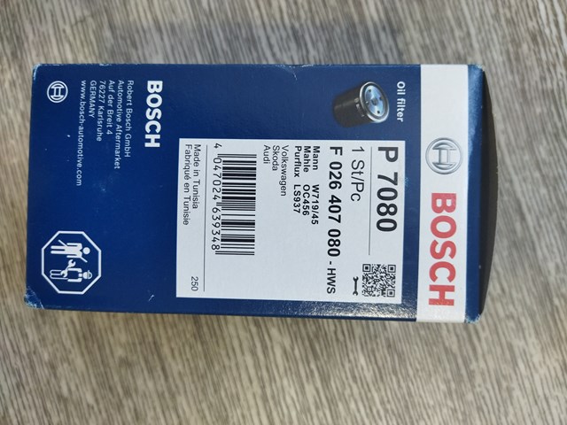 Фільтр масла P7080 BOSCH