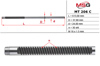 Вал / шток рульової рейки MT206C MS GROUP